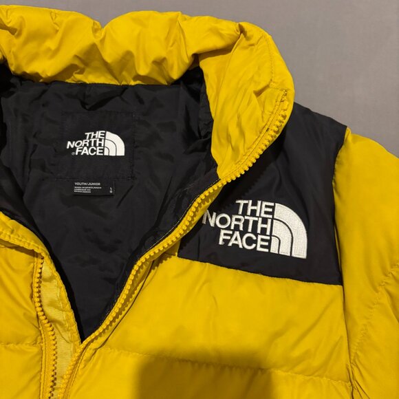 The North Face Massif Jacket 700 Youth Large Yellow Puffer Ski Outdoor Winter - Picture 3 of 7